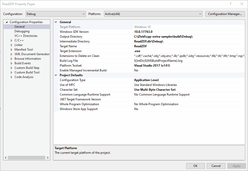GIF which shows how to set working directory for debug in Visual Studio.
