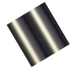 Image which shows how a black absorptive background makes the cylinder edges appear dark.