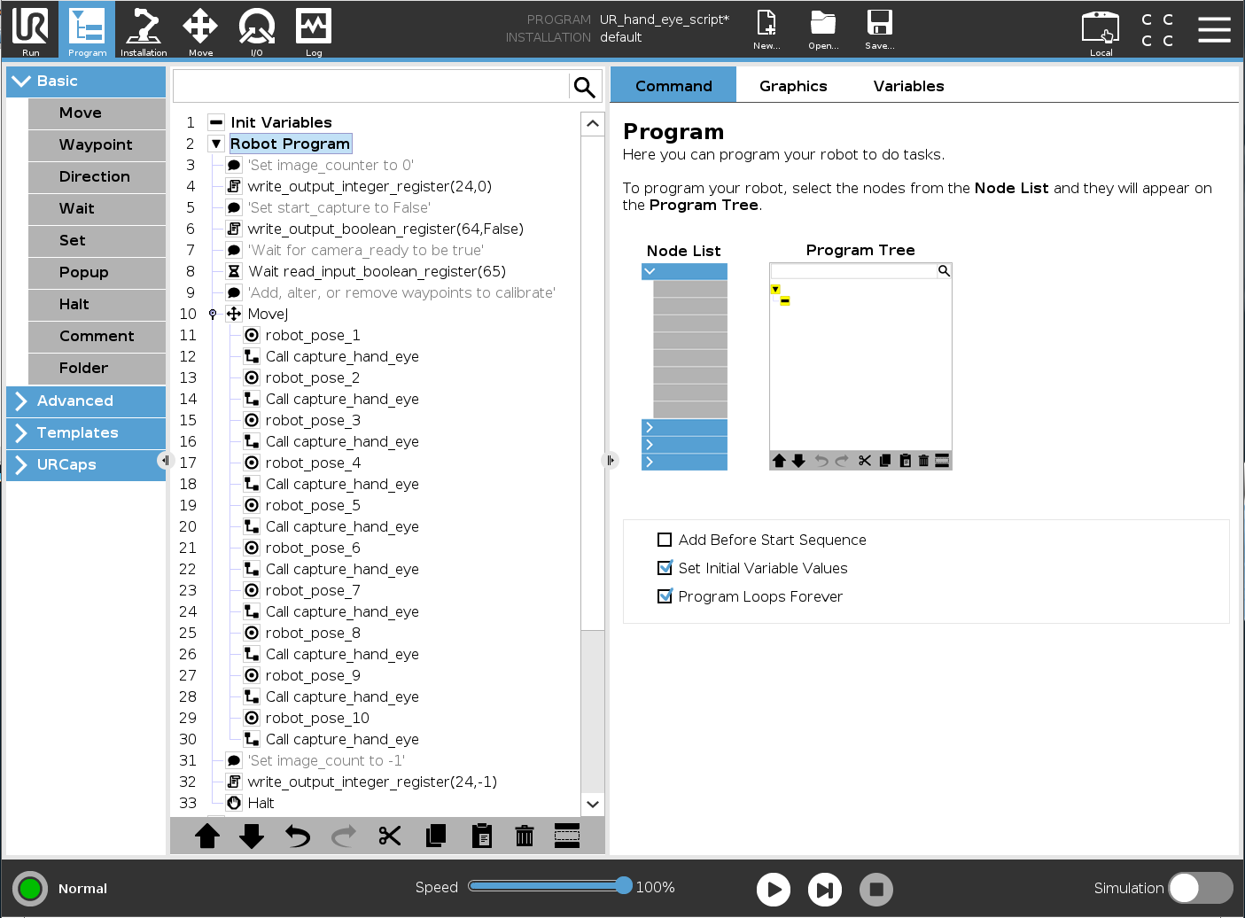 universal robots python