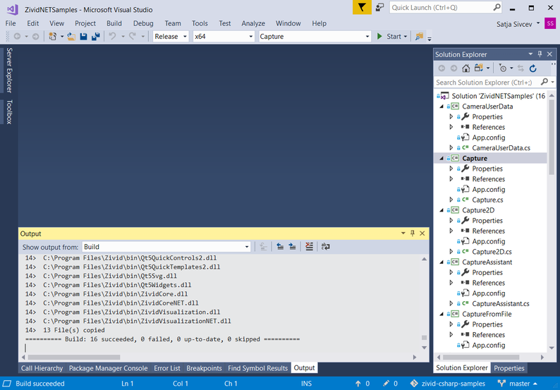 C# samples Visual Studio solution