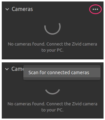 Zivid Studio scan for connected cameras
