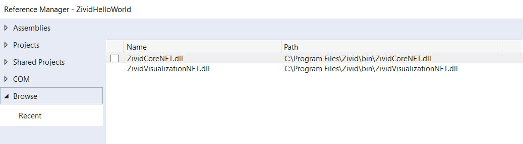 .NET reference manager in Visual Studio