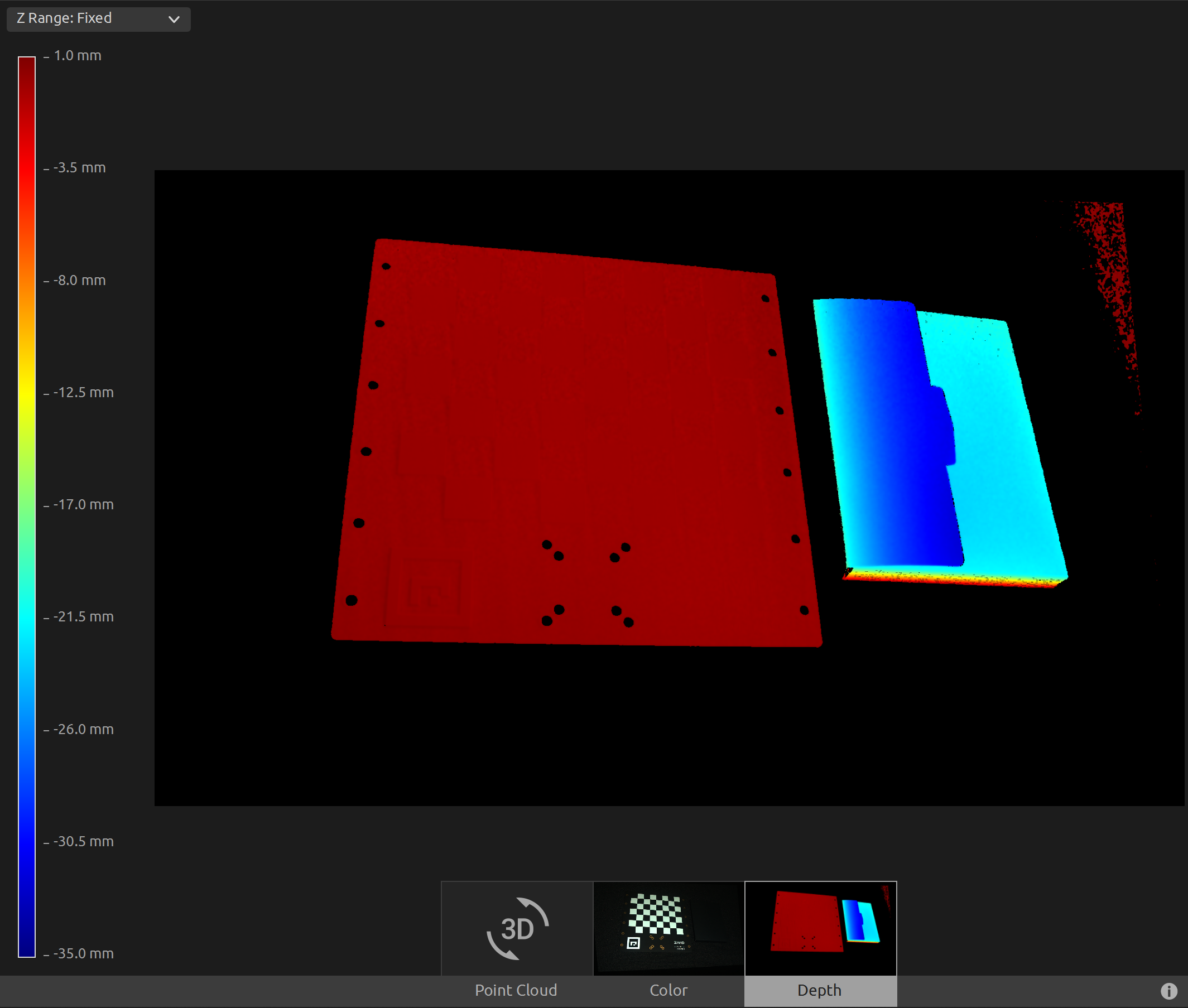 calibration board in checkerboard coordinate system