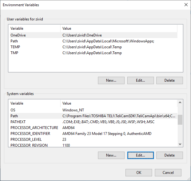 Screenshot of system information on Windows.