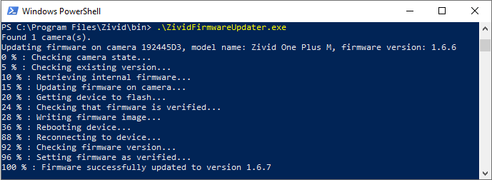 Update firmware from version 1.6.6 to version 1.6.7