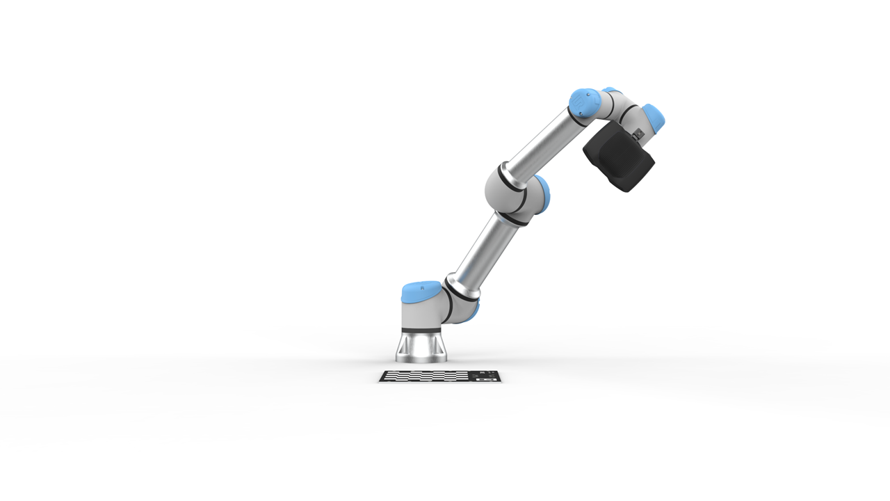 Eye-in-hand robot pose for the farthest capture of `Zivid calibration board`_
