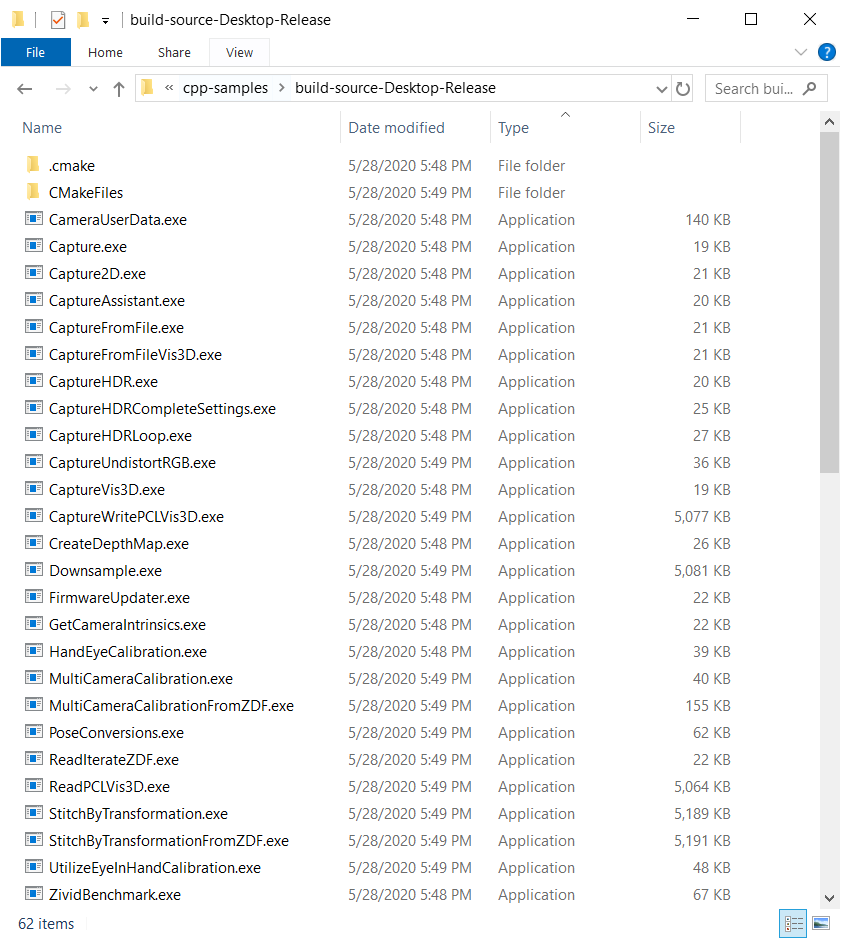 Screenshot of Qt Creator run application from Explorer.