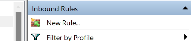 Add new inbound rule.