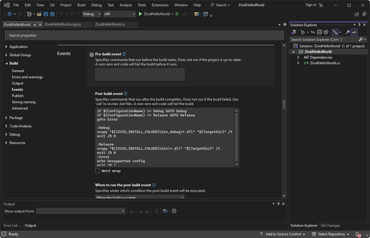 Platform target in Visual Studio