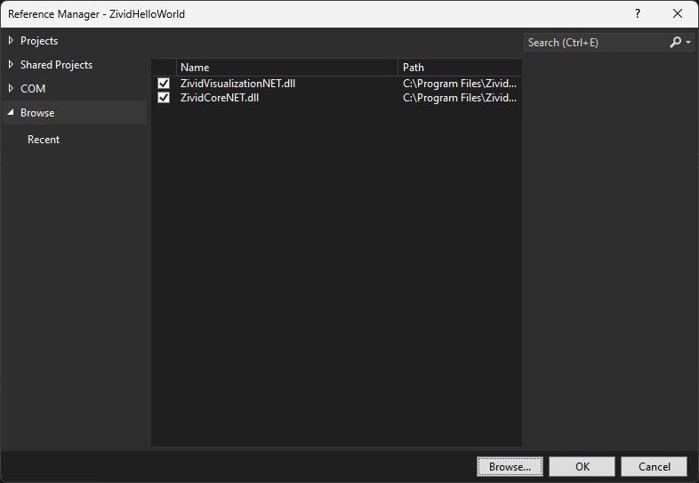 .NET reference manager in Visual Studio