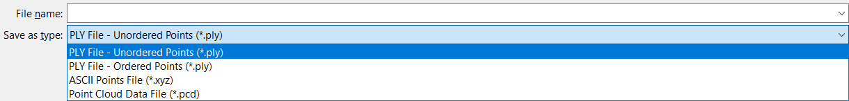 Zivid studio export options