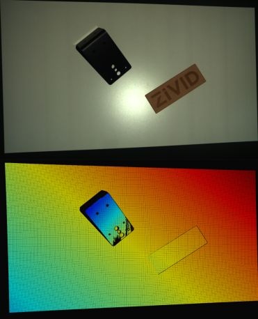 포인트 클라우드에서 블루밍 효과가 제거된 동일한 장면 (다중 수집 HDR)