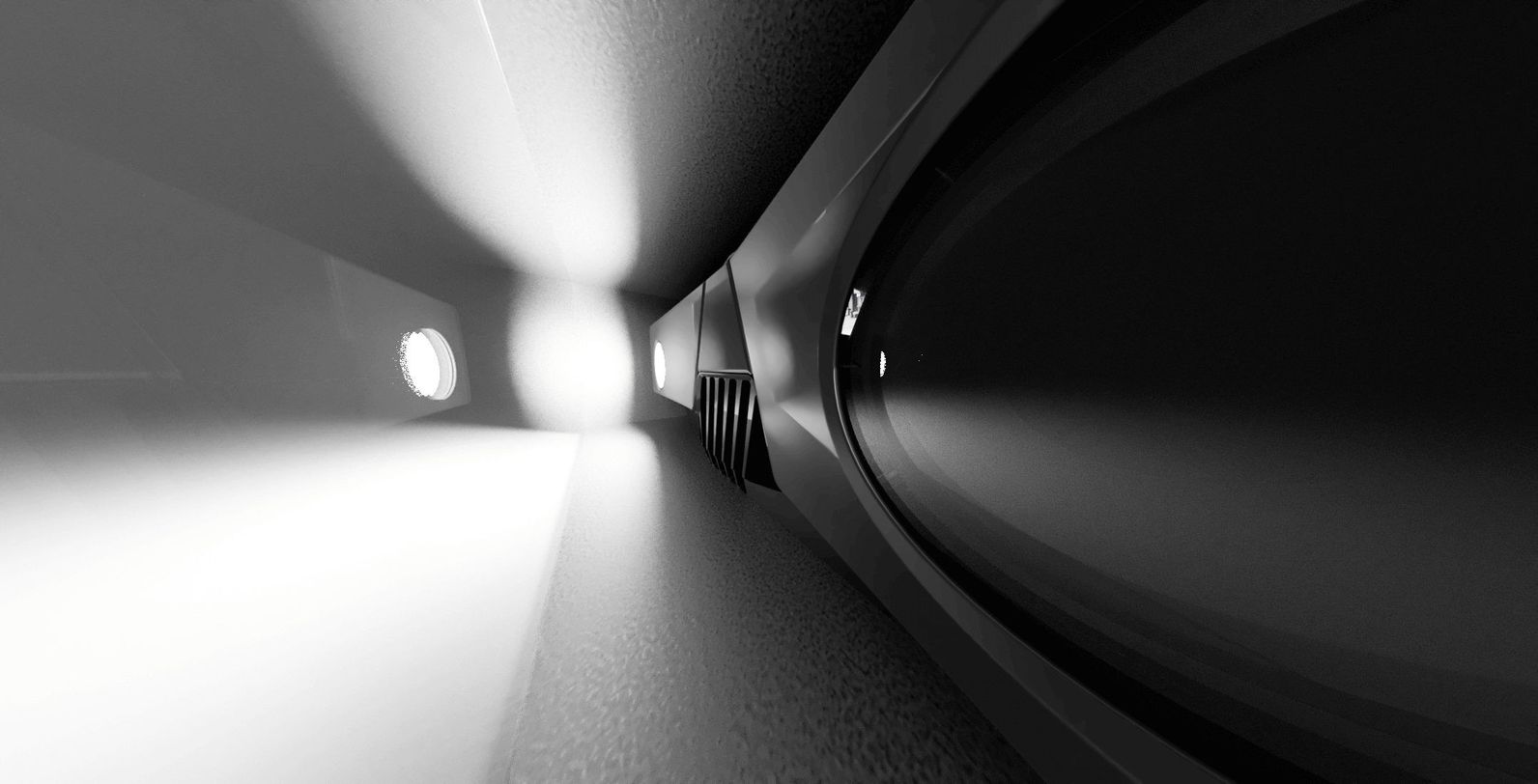 보호 하우징 내부에서 본 Zivid One+.