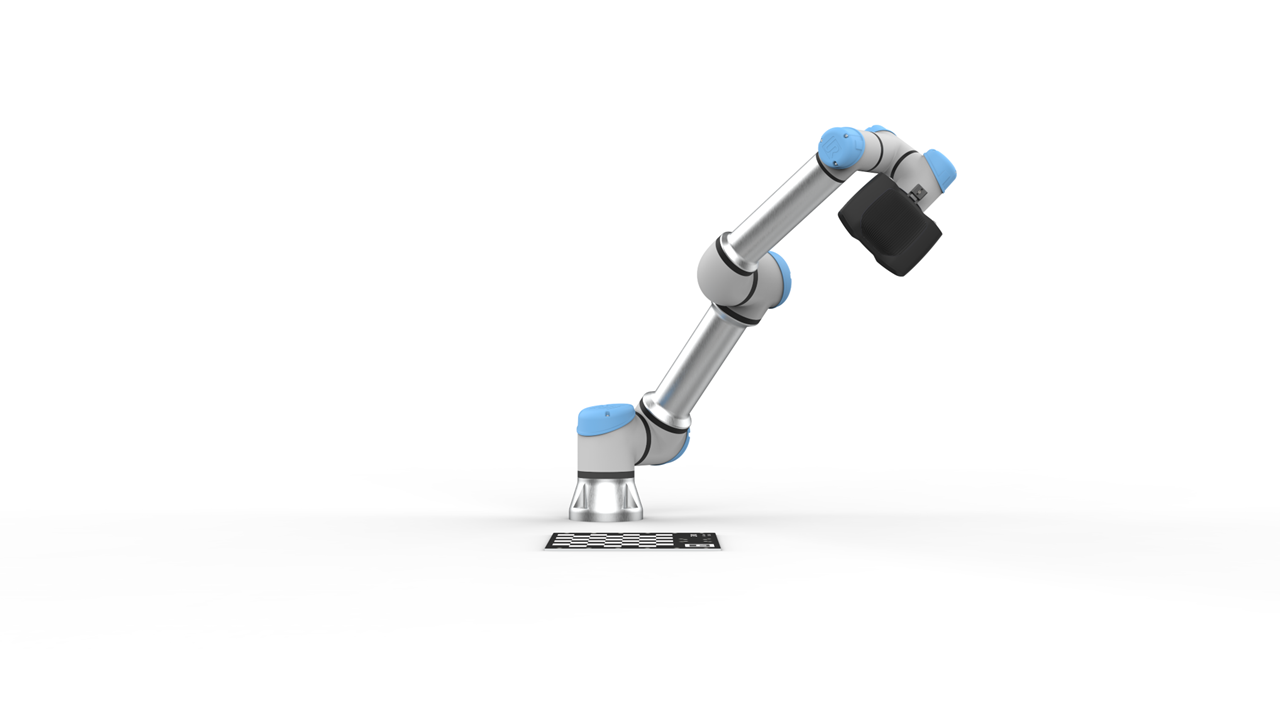Eye-in-hand系统中用于捕获 `Zivid calibration board`_ 的机器人最远位姿