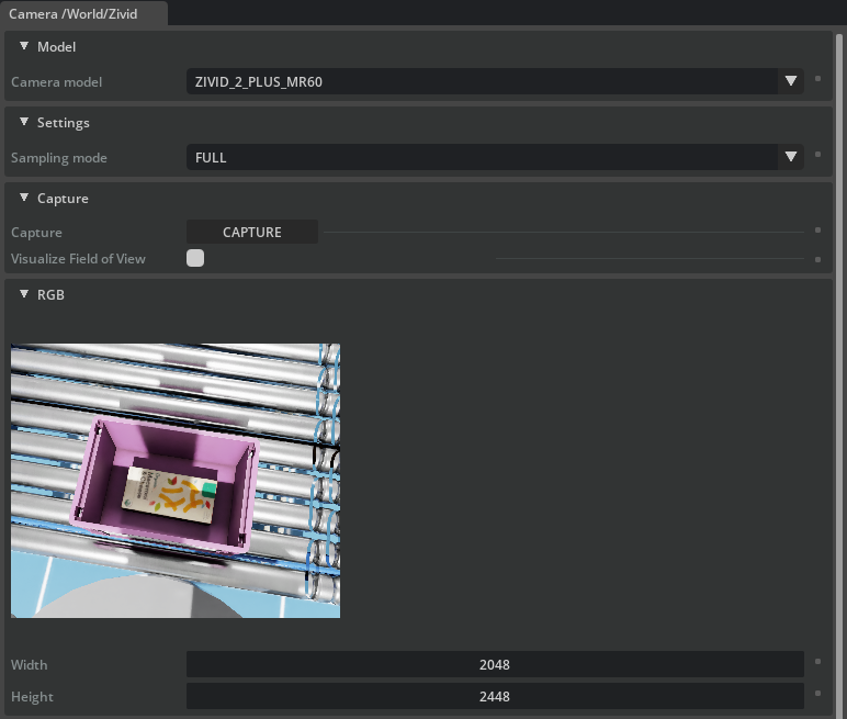 Zivid camera capture feature